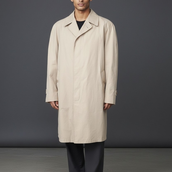 Brooks Brothers Wool & NylonClassic Tan Trench Coat